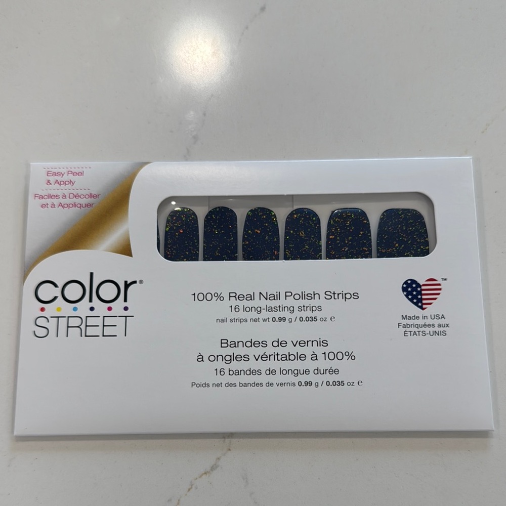 Color Street Nail Polish Strips - Midnight Blue Sparkle